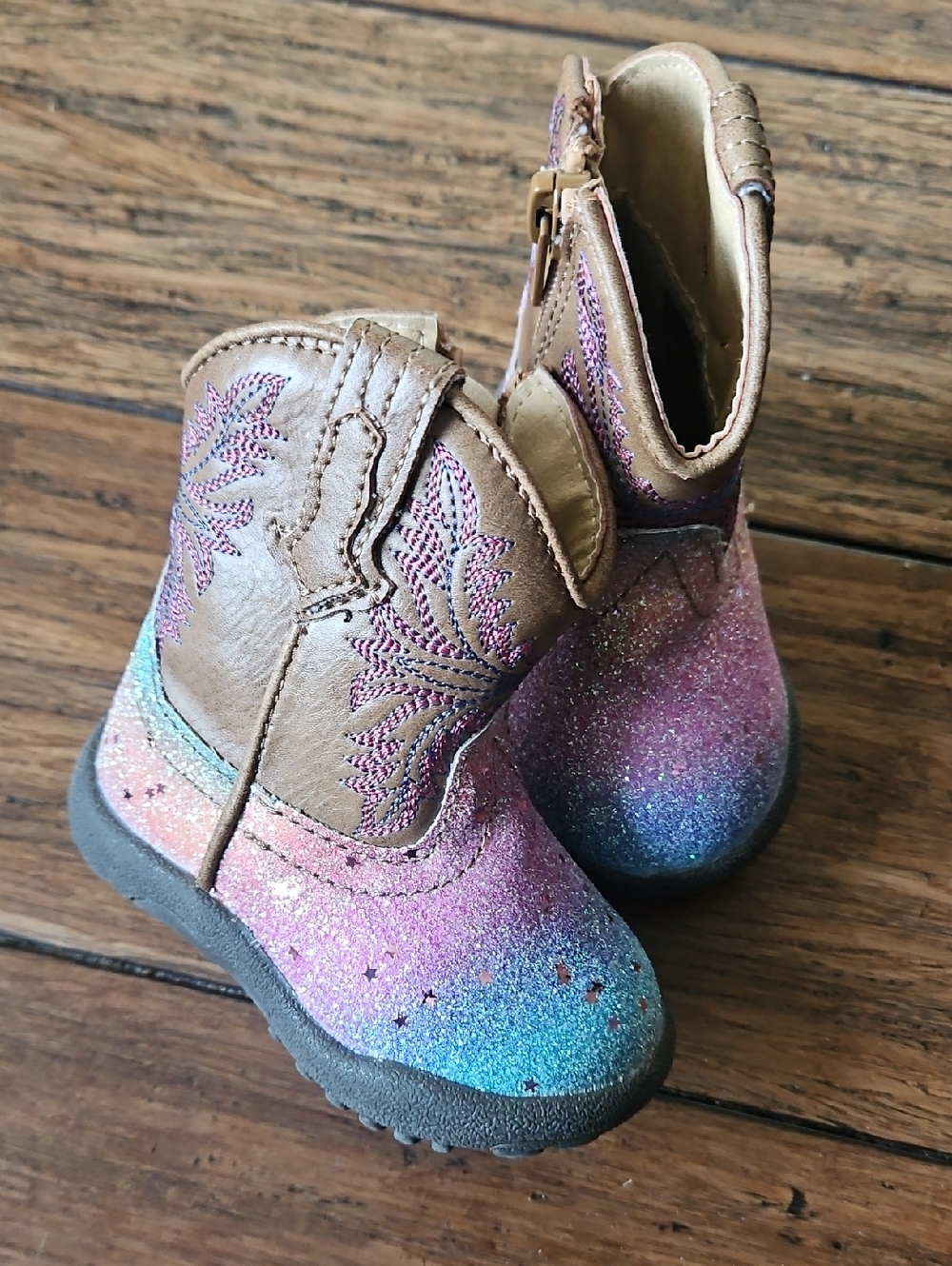 Roper Kids Glitter Ombre Cowgirl Boots - Toddler Size 3